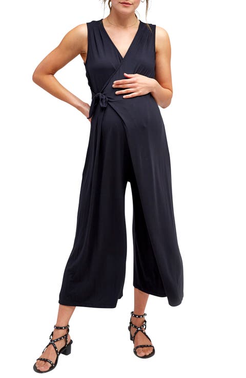 Francesca Maternity & Nursing Cropped Jumpsuit