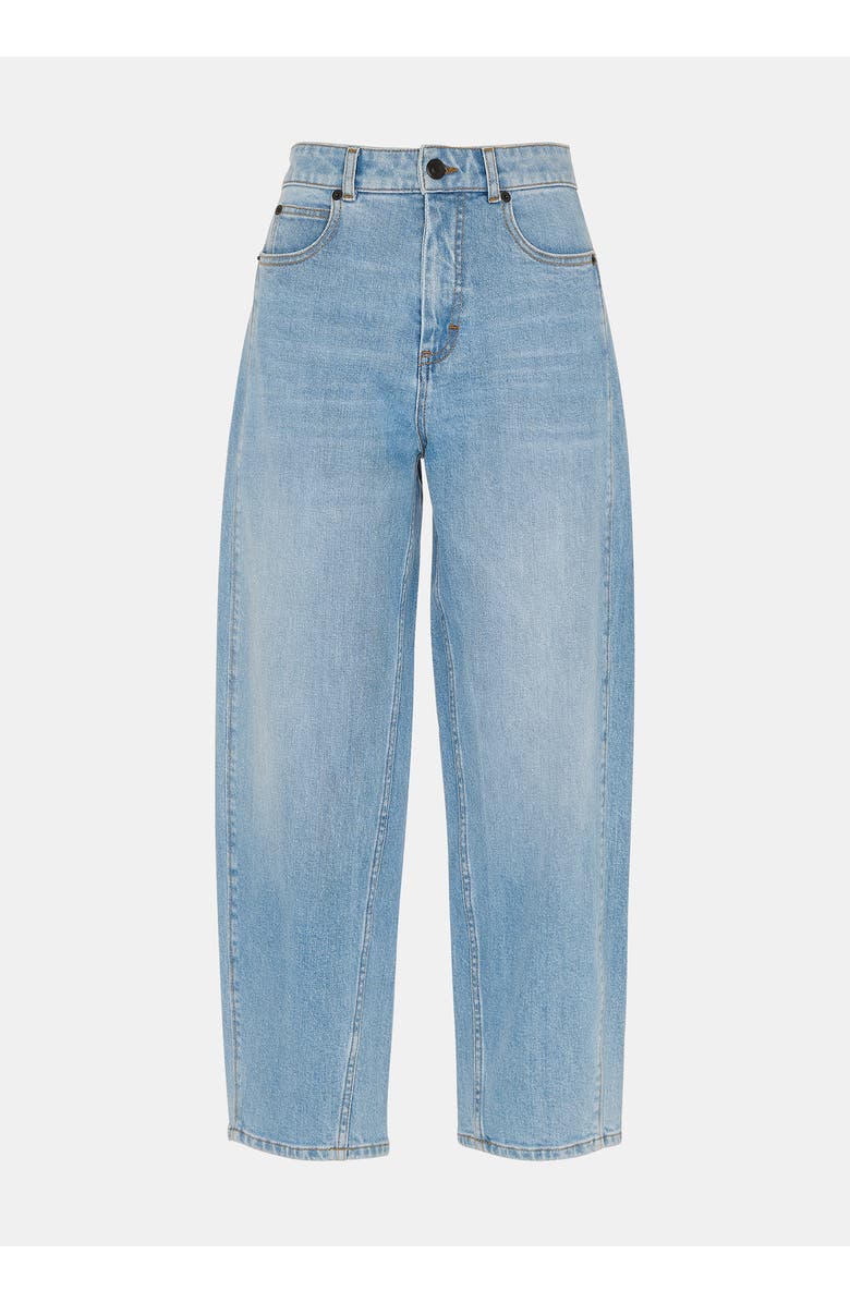 Whistles Stretch Barrel Leg Jean, Alternate, color, Light Wash