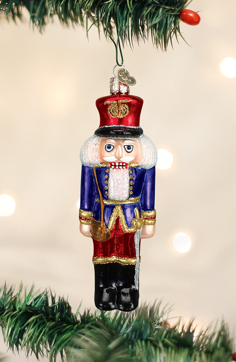 Old World Christmas Nutcracker Soldier Glass Ornament, Alternate, color, Blue/Red
