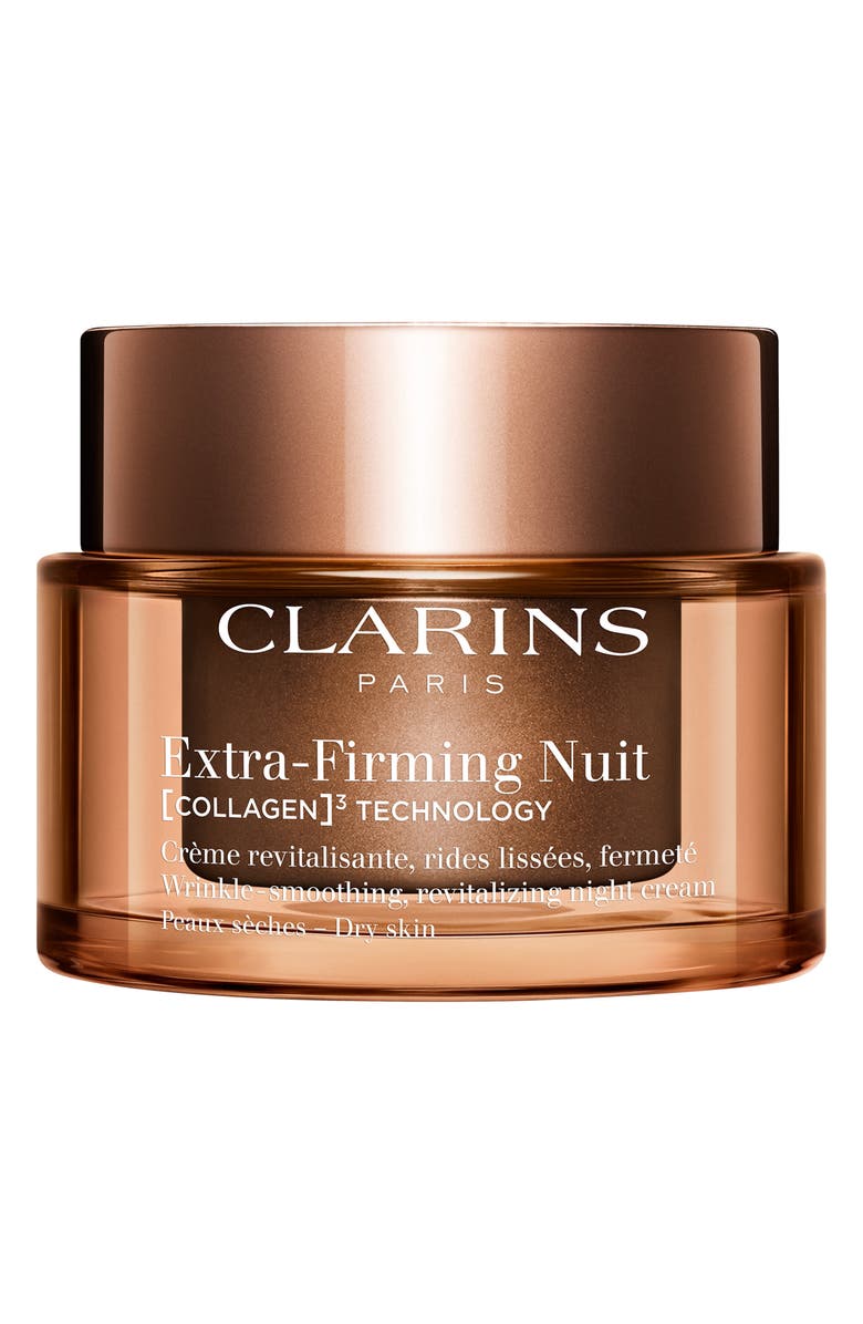 Clarins Extra-Firming Night Refillable Moisturizer with Collagen Polypeptide & Niacinamide for Dry Skin, Main, color, Regular