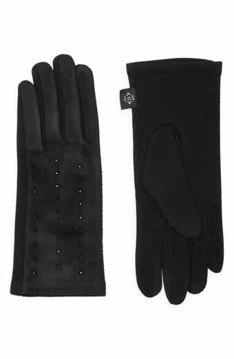 Nanette Lepore Rhinestone Knit Gloves