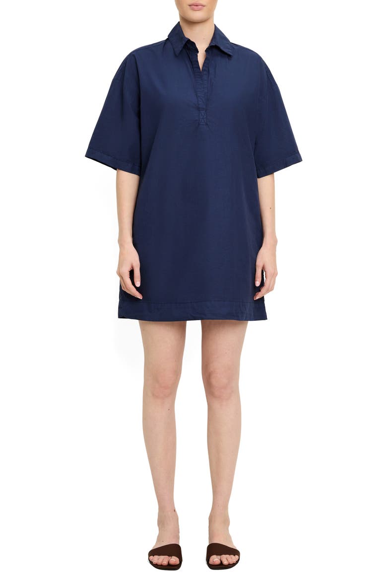 Cotton Mini Shirtdress, Main, color, NOCTURNAL