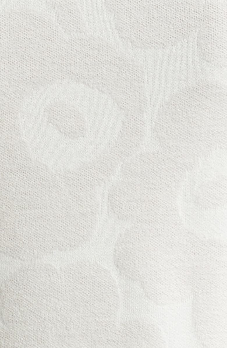 Marimekko Kertyä Unikko Jacquard Merino Wool Blend Knit Top, Alternate, color, White Off White