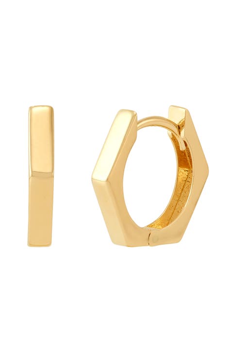 Geometric Huggie Hoop Earrings