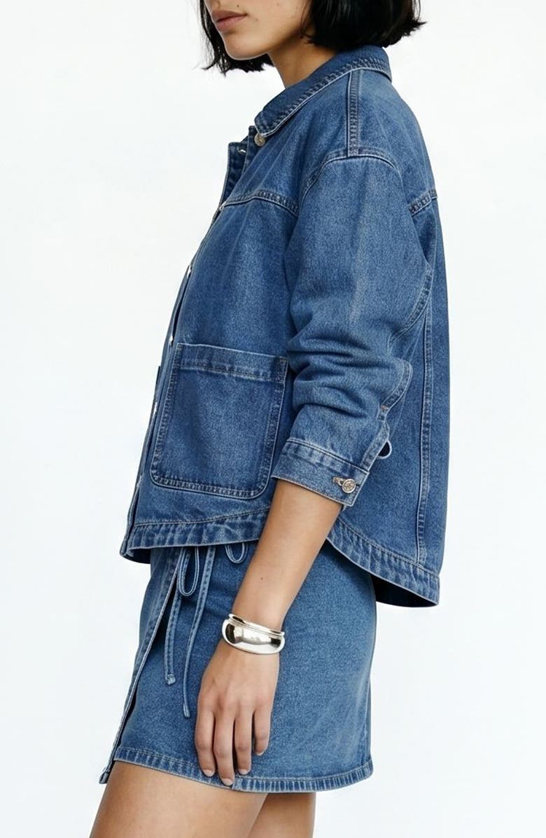 VERO MODA Jamie Denim Shacket, Alternate, color, Medium Blue Denim