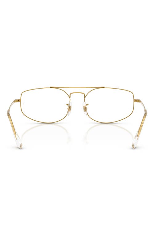 Ray Ban Ray-ban 58mm Irregular Optical Glasses In Yellow