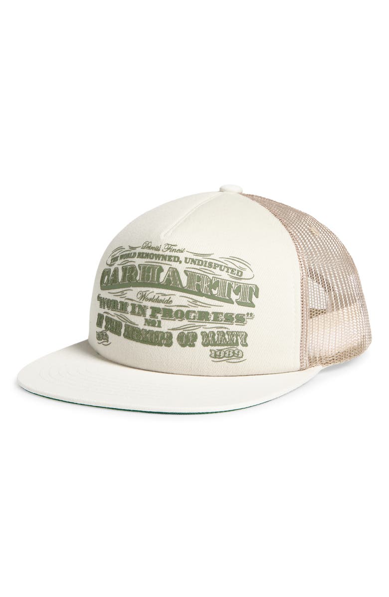 Carhartt Work In Progress 3 One 3 Adjustable Trucker Hat, Main, color, Wax