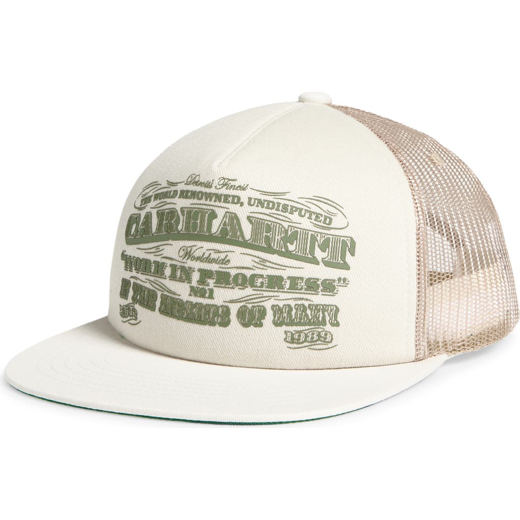 Carhartt Work In Progress 3 One 3 Adjustable Trucker Hat In Neutral