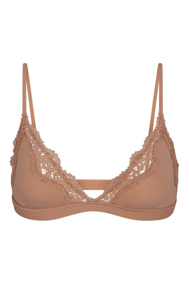 Fits Everybody Lace Triangle Bralette, Alternate, color, SIENNA