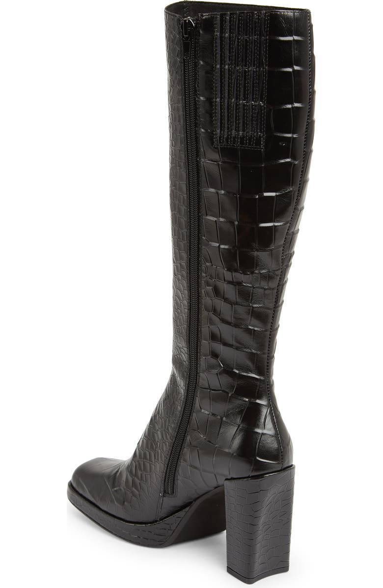 Jeffrey Campbell Minim Croc Embossed Boot, Alternate, color,