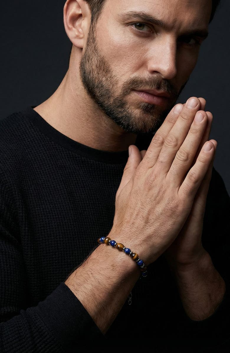 EYE CANDY LOS ANGELES Men's Nico Beaded Toggle Bracelet, Alternate, color, 