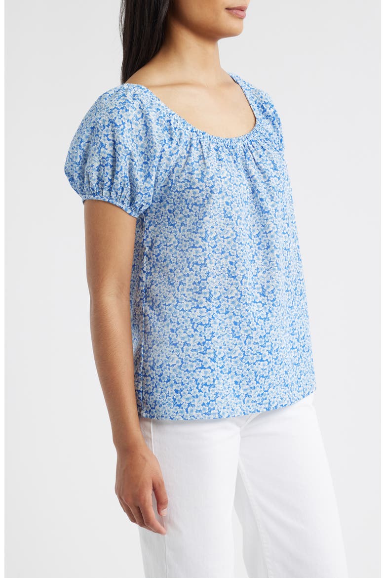 Floral Peasant Top, Alternate, color, BLUE FLORAL COMBO
