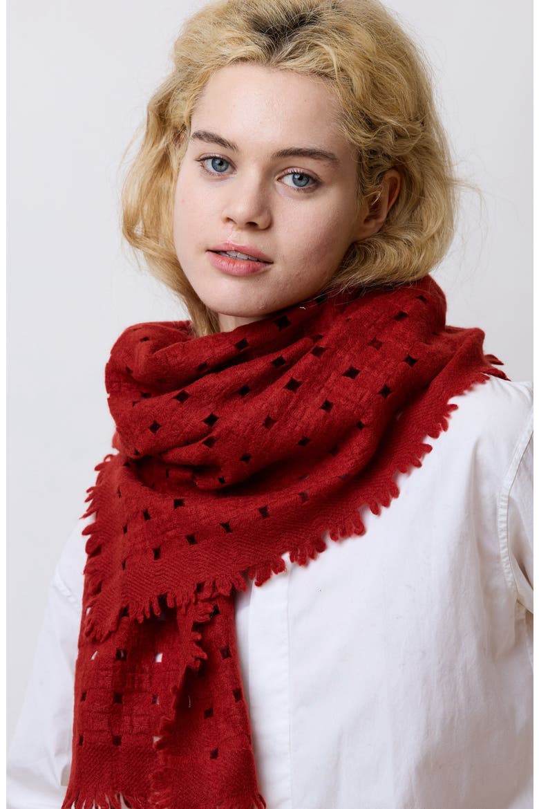 Pixie Cashmere Scarf, Main, color, RED