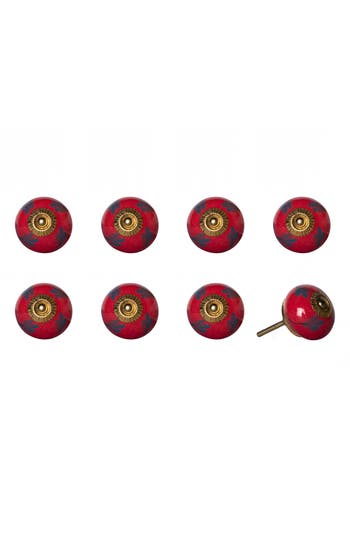 Kinetic 8-pack Knobs In Red Grey