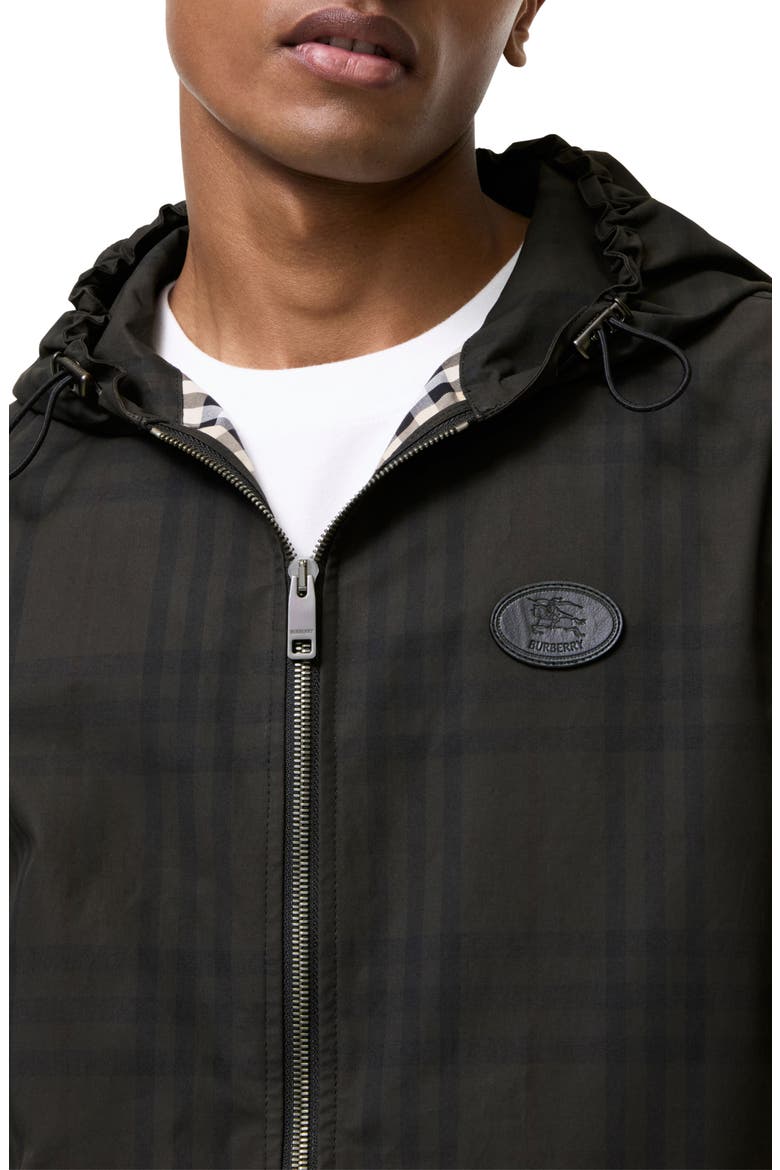 Newport Check Hooded Jacket, Alternate, color, SAND IP CHECK