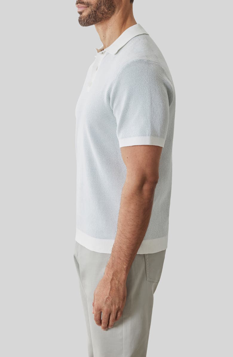 Robert Barakett Ronric Polo Sweater, Alternate, color, Dusty Teal