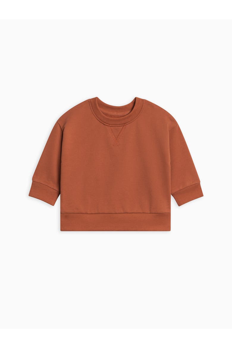 Quinn Organic French Terry Relaxed Pullover Sweatshirt, Main, color, Copper