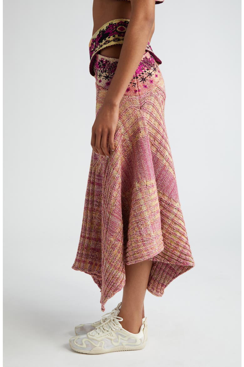 Crossover Jacquard Space Dye Sweater Skirt, Alternate, color, CRAYON BOX