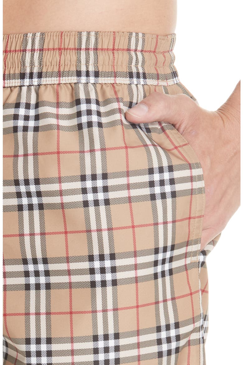 Guildes New Check Swim Trunks, Alternate, color, CAMEL
