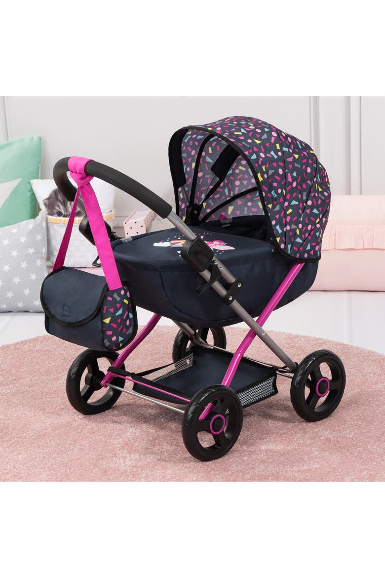 Pram Cosy Navy, Hot Pink, Fairy for Dolls Up to 18", Alternate, color, Multicolored
