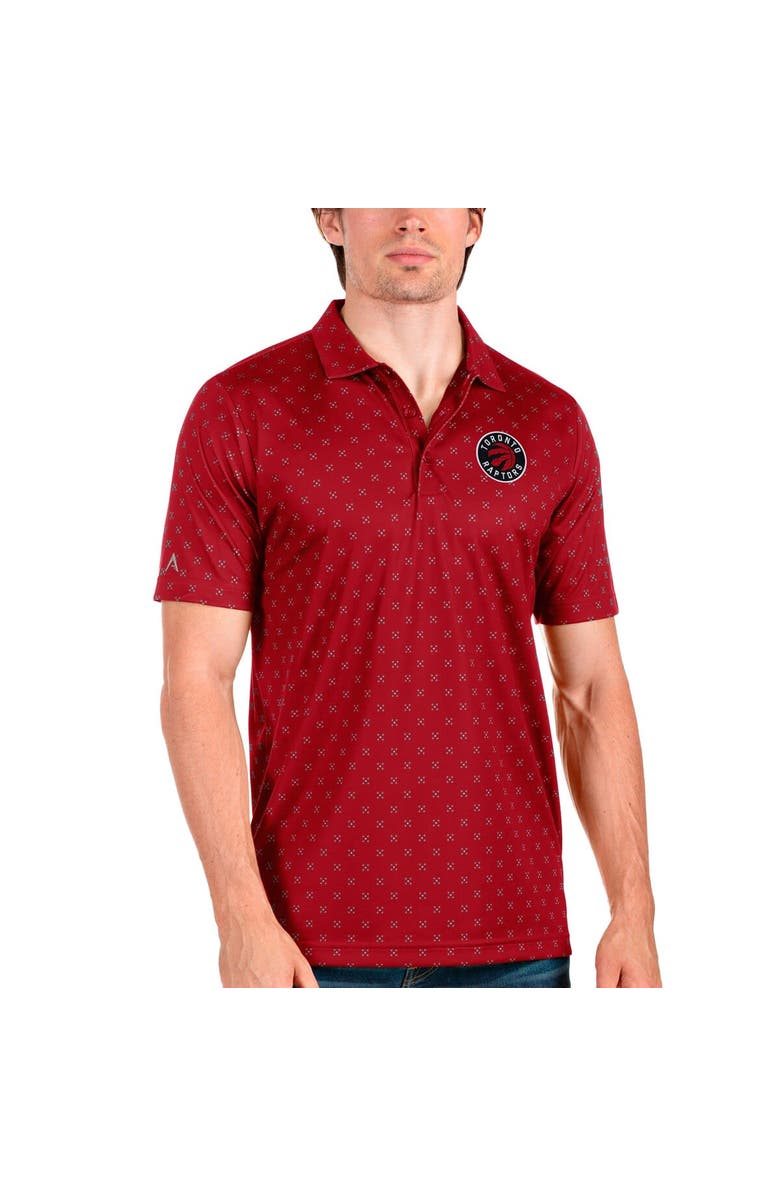 ANTIGUA Men's Antigua Red Toronto Raptors Spark Polo, Main, color,