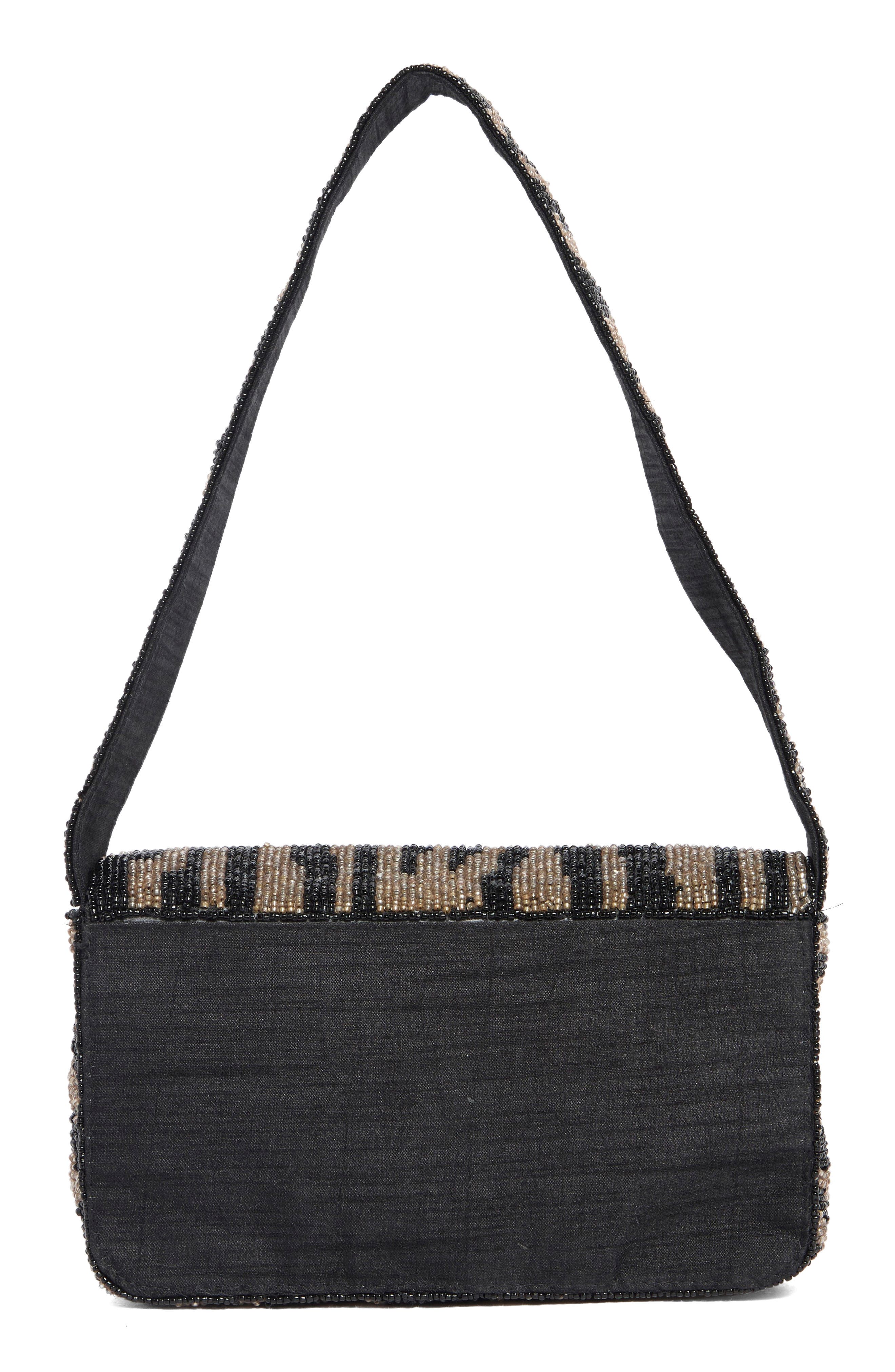 Collection XIIX Beaded Shoulder Bag, Alternate, color, Zebra