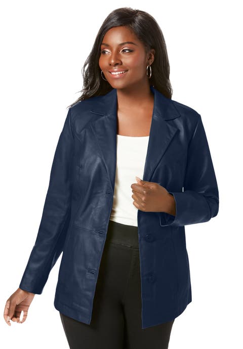 Leather Blazer (Plus Available)