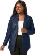 Jessica London Leather Blazer
