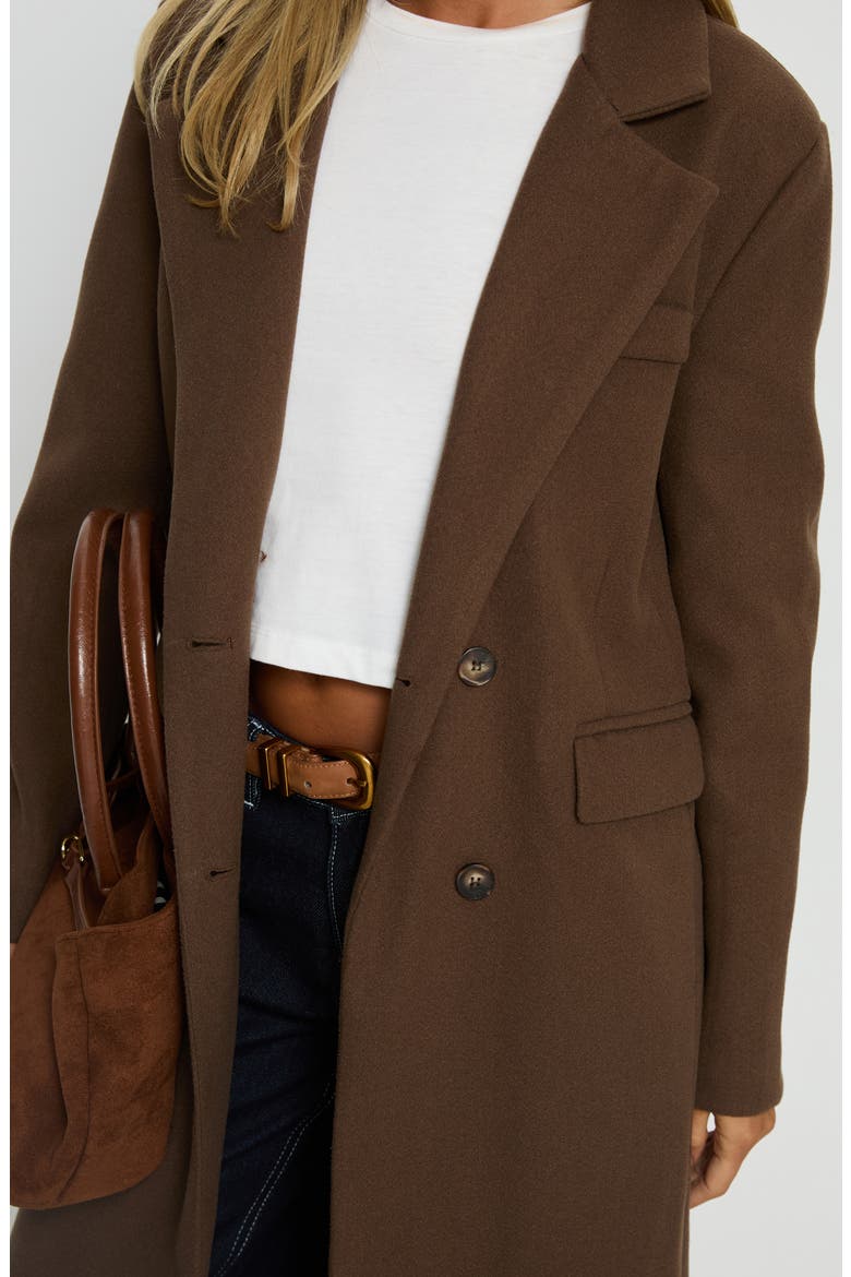 Lovergirl Longline Coat, Alternate, color, BROWN