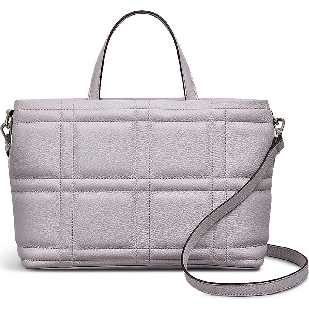 Radley Sunny Dene Small Zip Quilted Leather Satchel In Purple