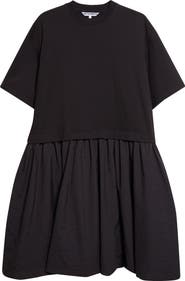 MELITTA BAUMEISTER Combo Jersey & Poplin T-Shirt Dress