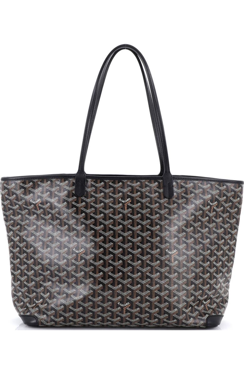 Pre-Owned Goyard Artois Tote Coated Canvas MM, Main, color, Black