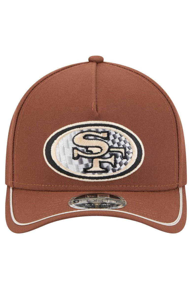 Men's New Era  Brown San Francisco 49ers Motorsport 9FORTY Adjustable Hat, Alternate, color, Brown