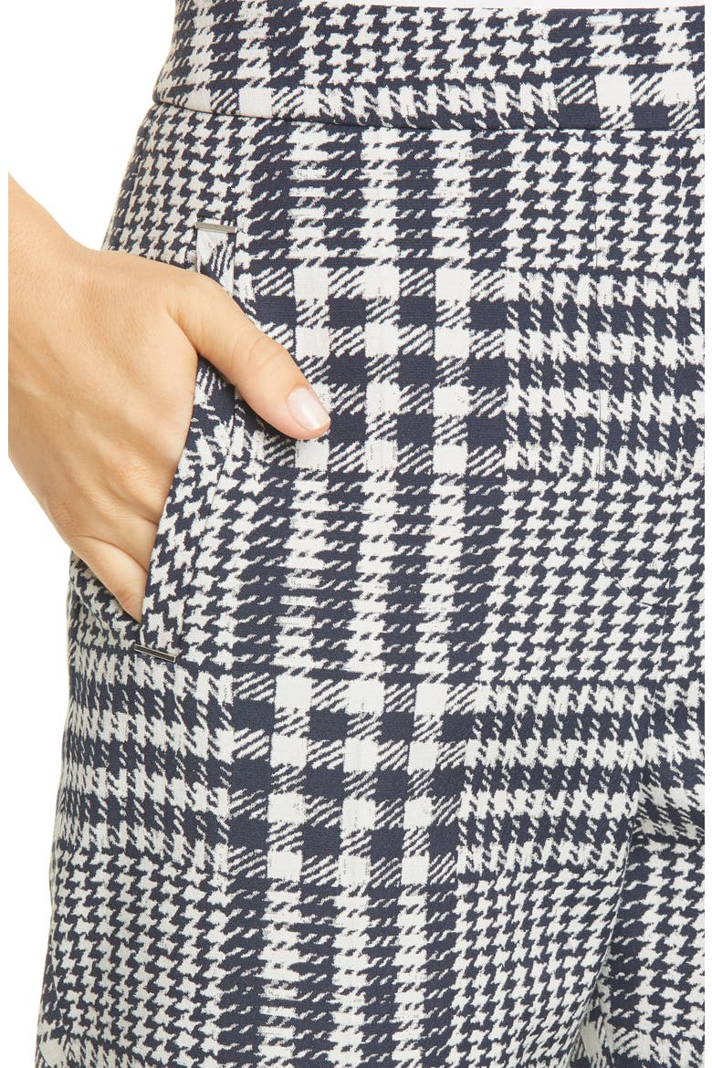 Hanette Plaid Ankle Pants, Alternate, color, NAVY FANTASY