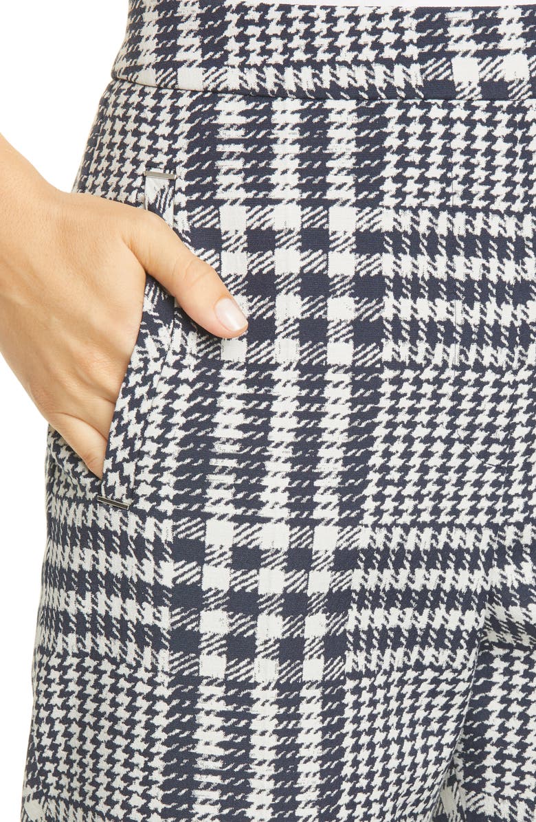 HUGO Hanette Plaid Ankle Pants, Alternate, color, 