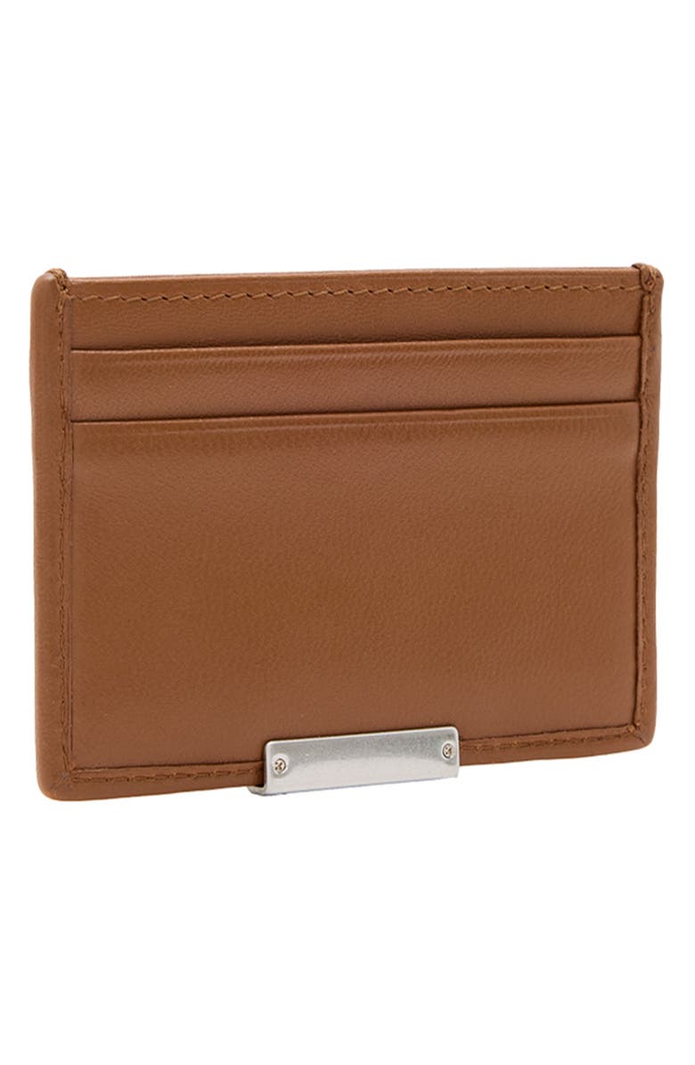 AllSaints Dove Leather Cardholder, Alternate, color, Sepia Brown