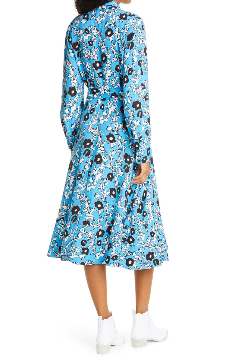 Stine Goya Reflection Abstract Floral Long Sleeve Wrap Dress, Alternate, color, 