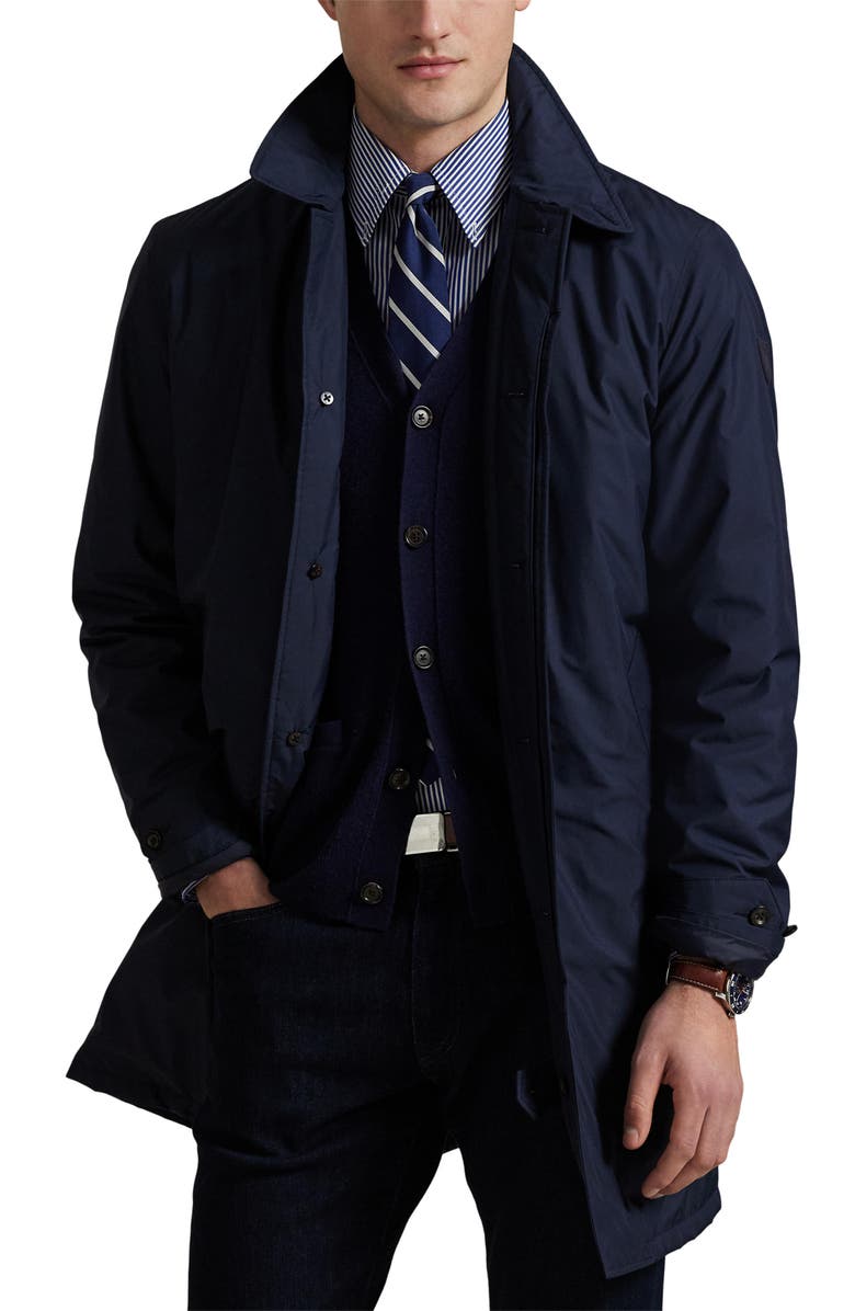 Polo Ralph Lauren Packable Walking Coat, Main, color, Collection Navy