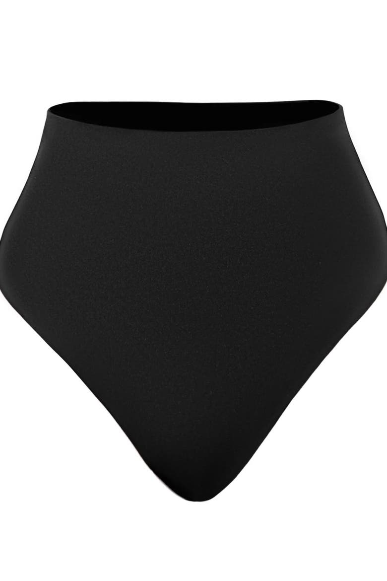 Brazilian Cut Smoothing Bikini Bottoms, Alternate, color, Black