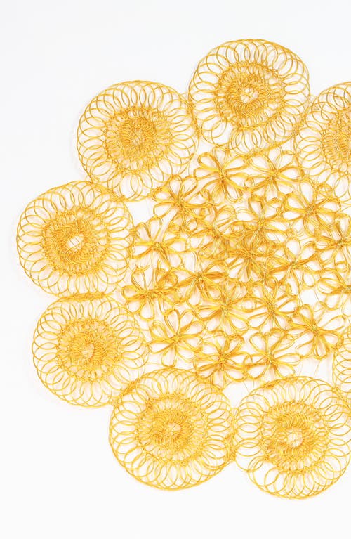 Tiramisu Golden Orbit Metal Placemat In Yellow