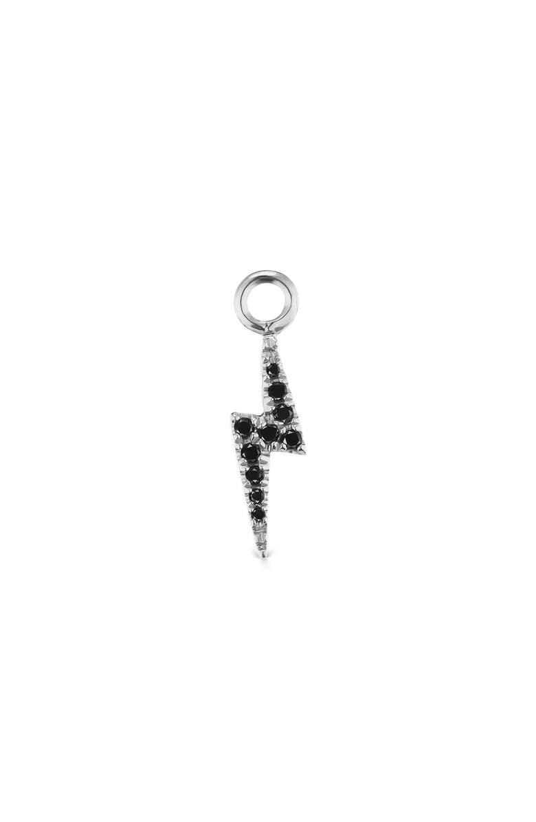 MARIA TASH Black Diamond Lightning Bolt Charm, Alternate, color, White Gold