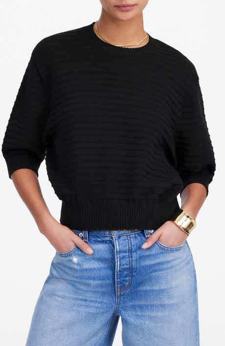 Madewell Textural Stitch Cotton Sweater