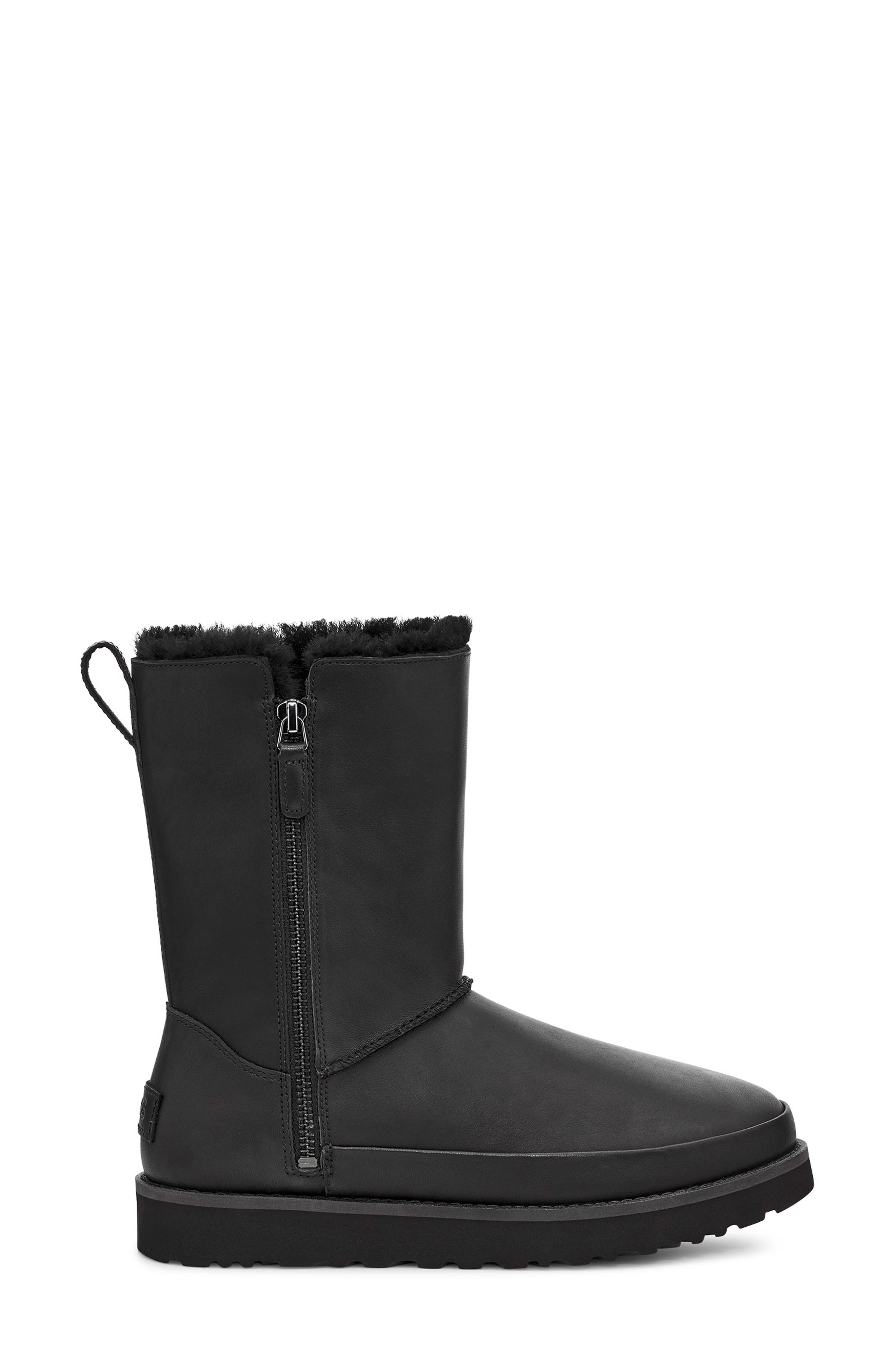 UGG<sup>®</sup> UGG Classic Zip Genuine Shearling Bootie, Alternate, color, 