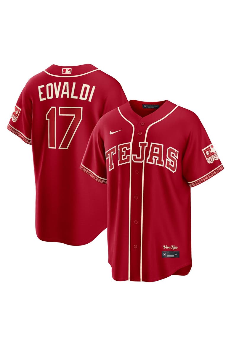 Men's Nike Nathan Eovaldi Red Texas Rangers 2026 City Connect Stadium Jersey, Main, color, Red