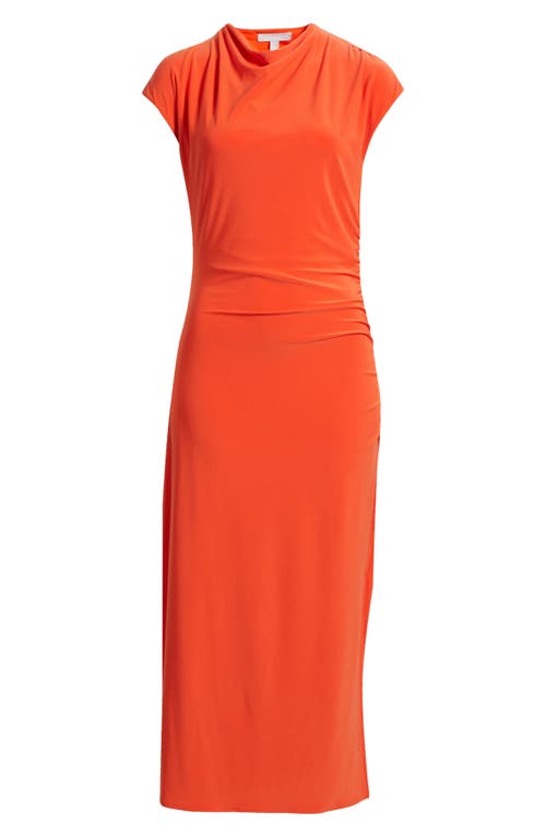 Chelsea28 High Neck Sheath In Orange Spice