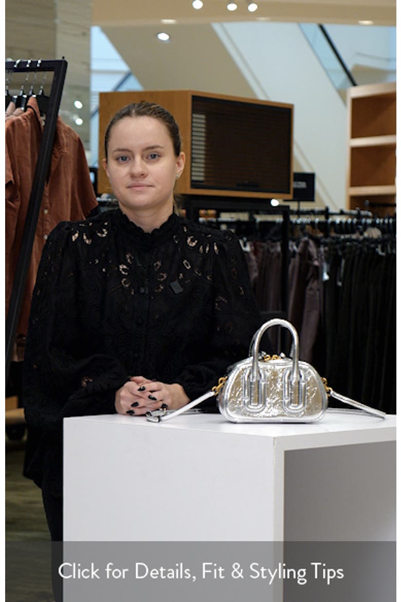 The Babe Mini Metallic Leather Top Handle Bag video