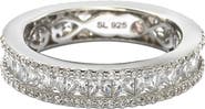 SUZY LEVIAN Square Cut CZ Eternity Band Ring