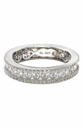 SUZY LEVIAN Square Cut CZ Eternity Band Ring