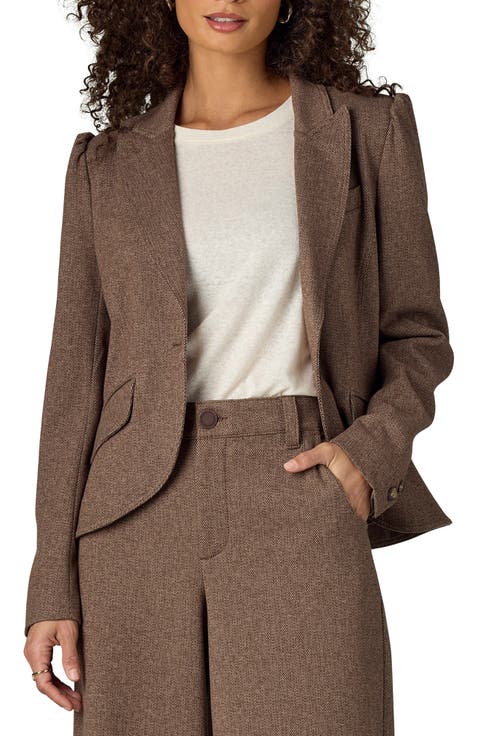 Puff Shoulder Blazer