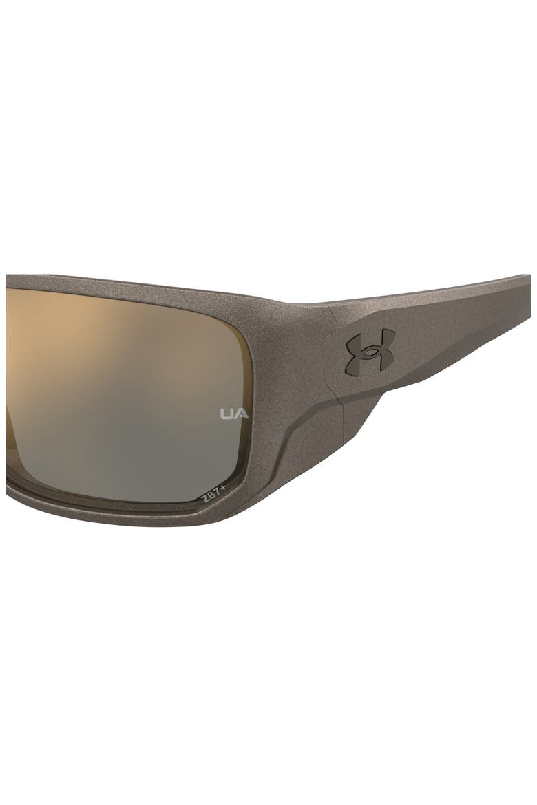 Attack MD 60mm Rectangle Sunglasses, Alternate, color, BROWN METLZED